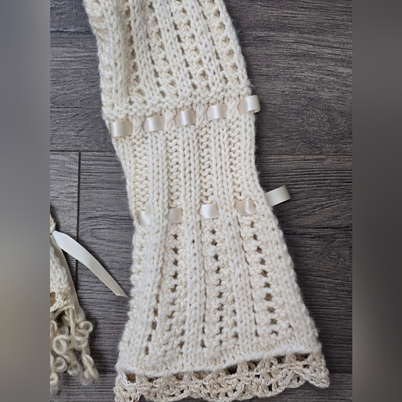 Guinevere By Anthro Open Knit Shirt Cardigan Wool Mohair Blend Size Small - Picture 4 of 11